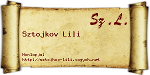 Sztojkov Lili névjegykártya