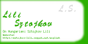 lili sztojkov business card